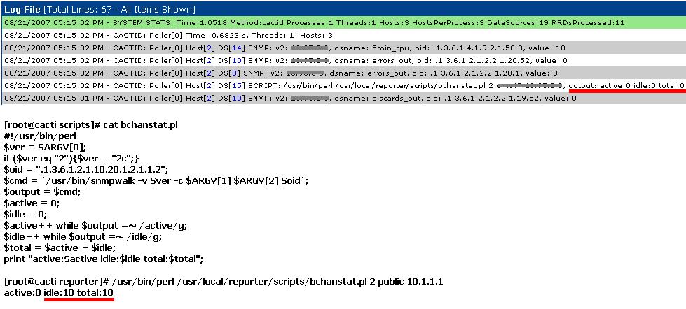 Comparison of CLI and Poller output