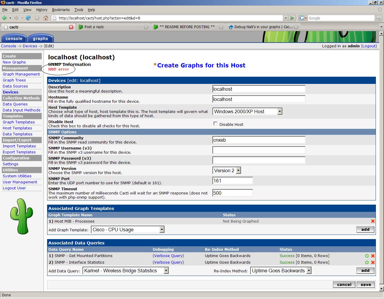 SNMP Error