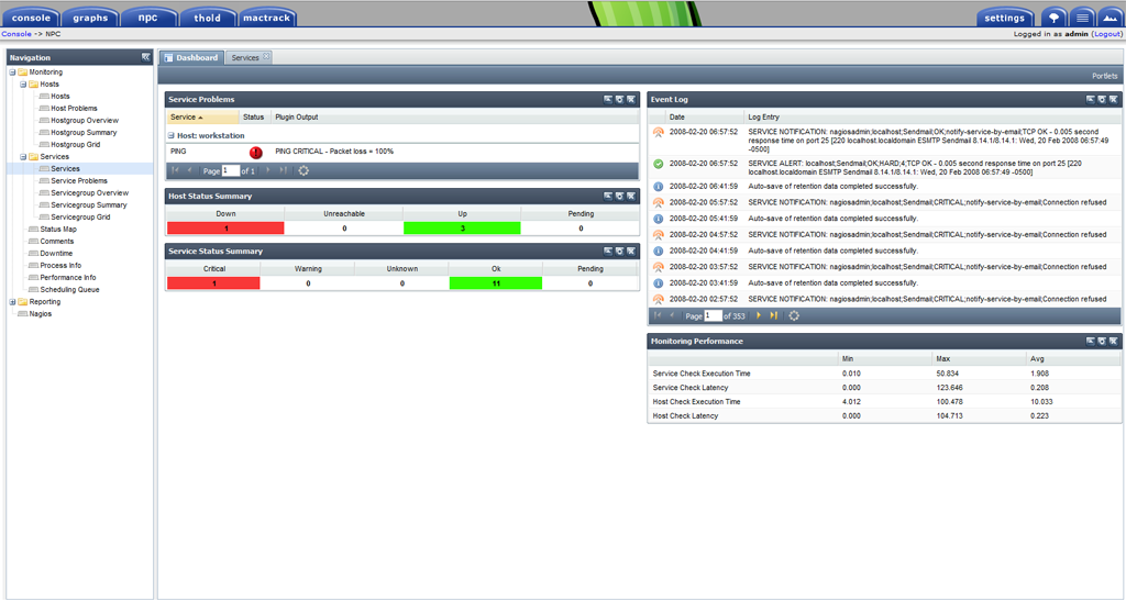 NPC Dashboard