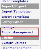 Menu link to Plugin Management