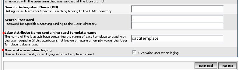 options added to Authentication settings tab