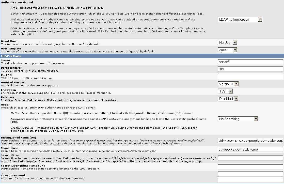 Cacti-LDAP