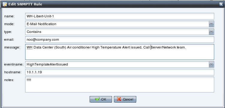 Rule settings