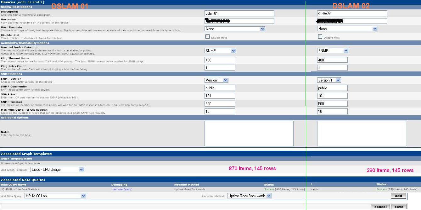 dslam 01 and dslam 02 settings