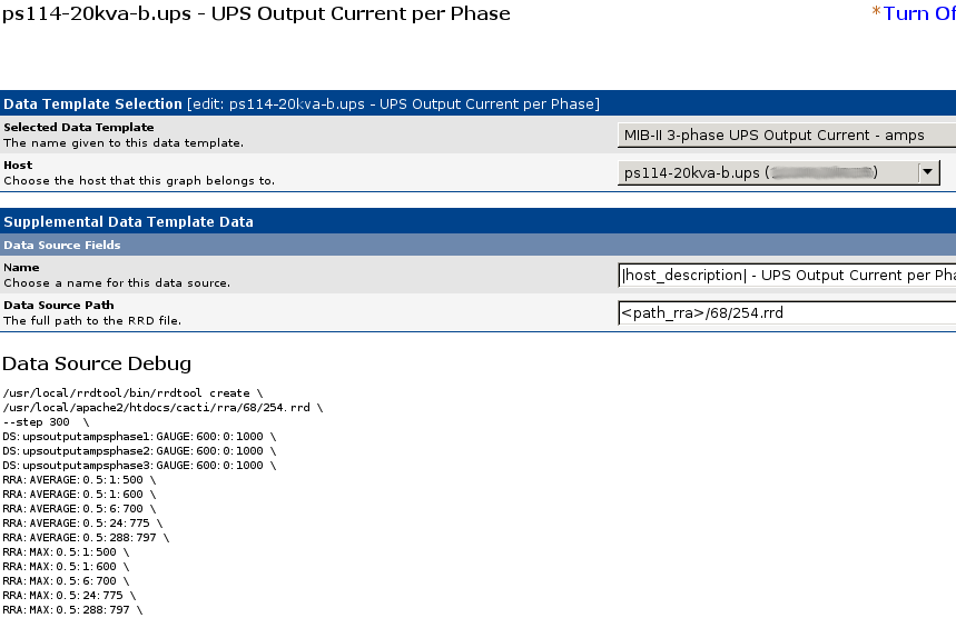 Data source debug for 3-phase output current graph.