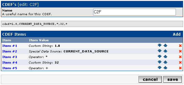 Screenshot of the CDEF part