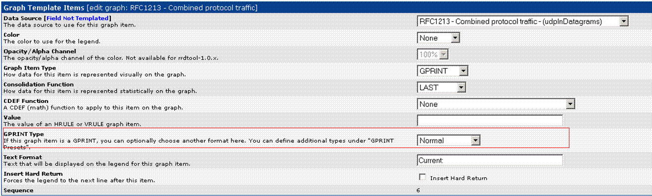 Part of the graph template for udpInDatagrams