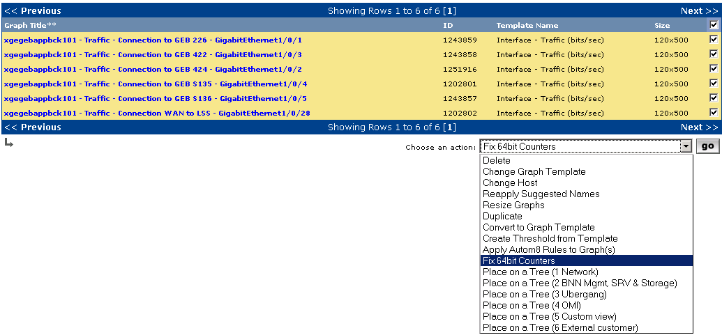 Graph mgmt, I select graph and choose fix64bits