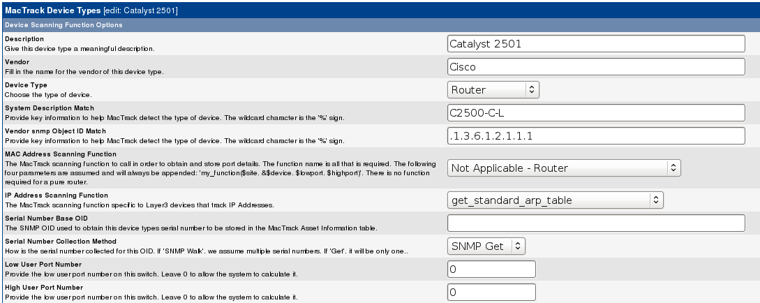 Device Types Config