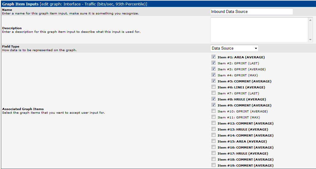 Interface - Traffic 95th Percentile template screenshot Inbound Data Source.png