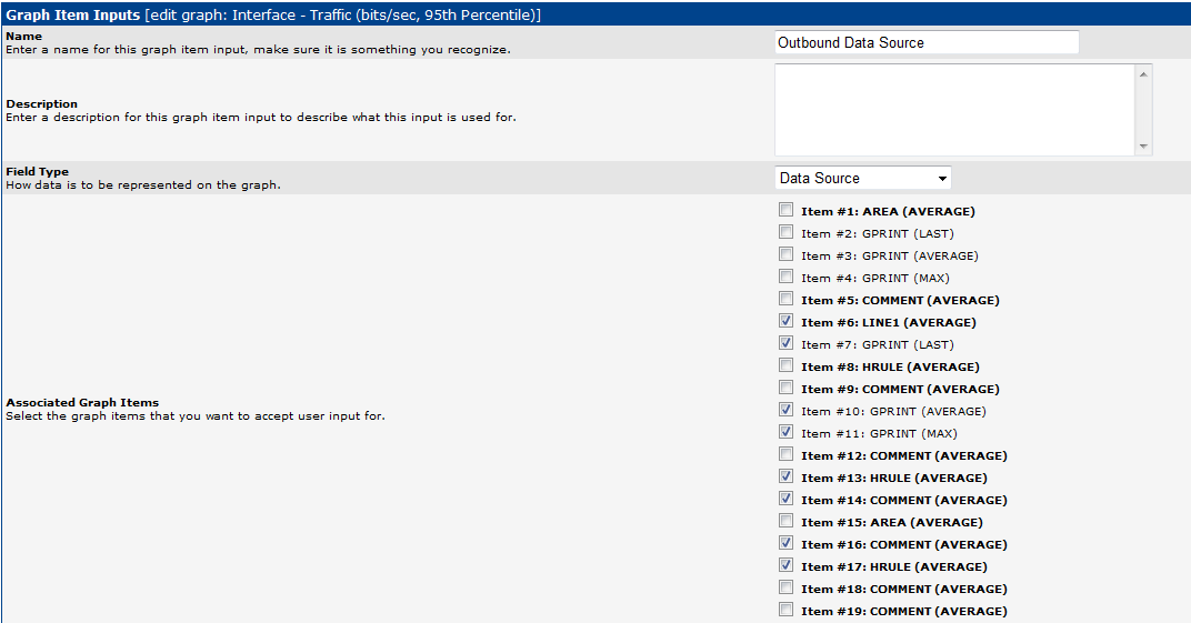 Interface - Traffic 95th Percentile template screenshot Outbound Data Source.png