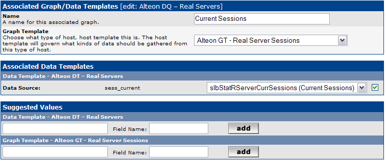 Associated Graph Template (under Data Query)