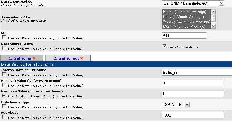 Data Template Settings