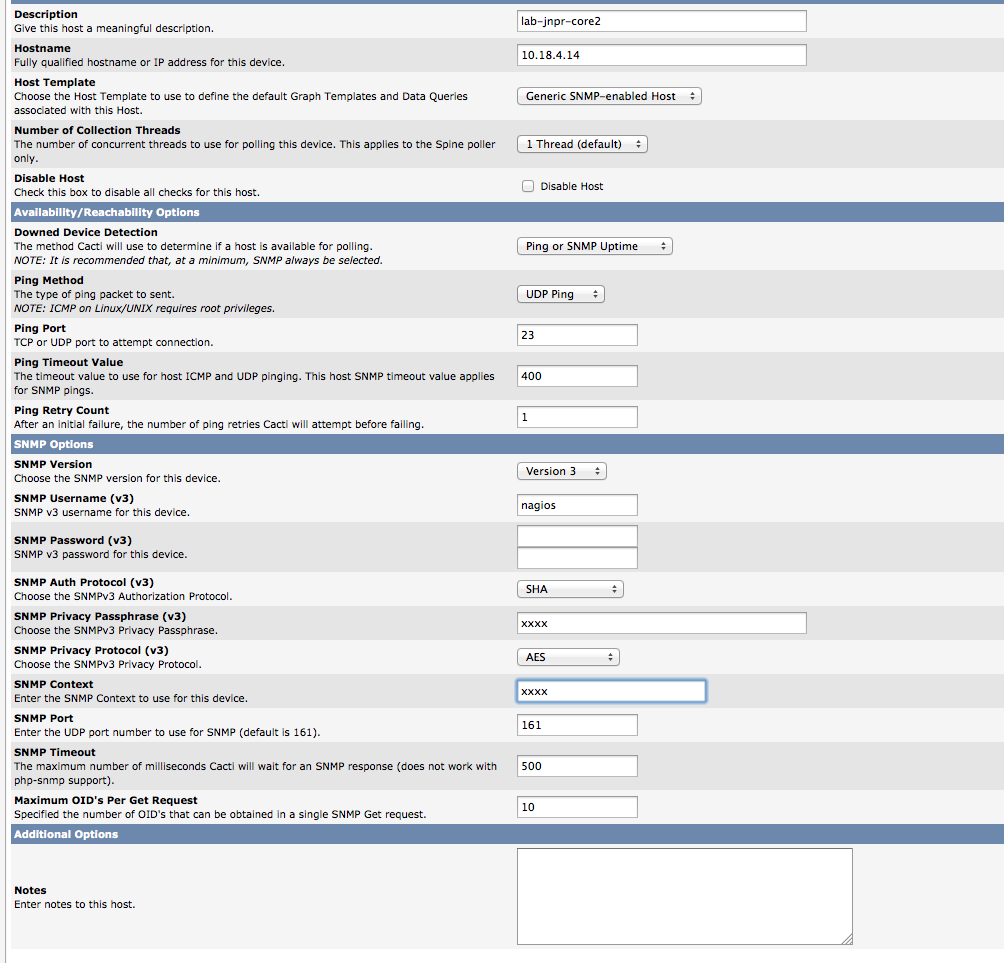 SNMP setup