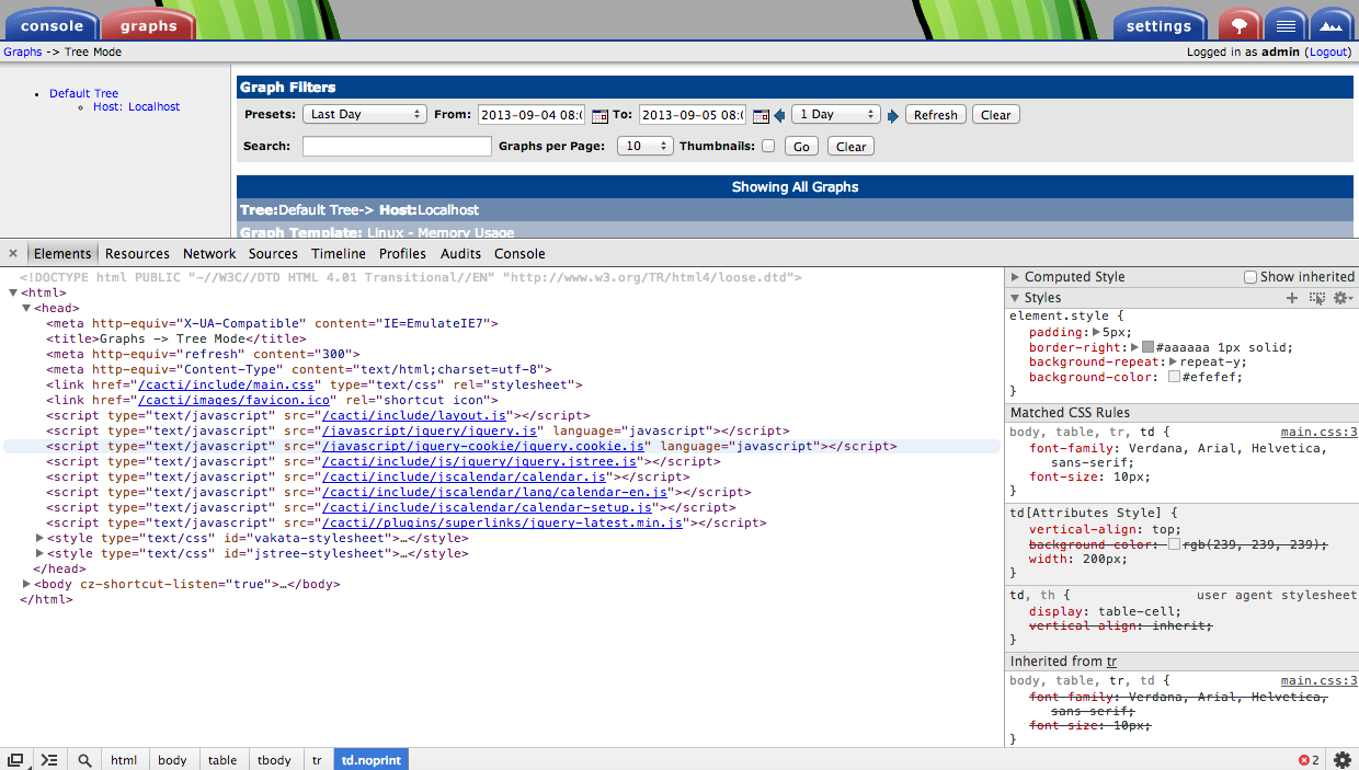 7. Superlinks jquery script is loaded.