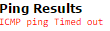 ICMP ping Timed out