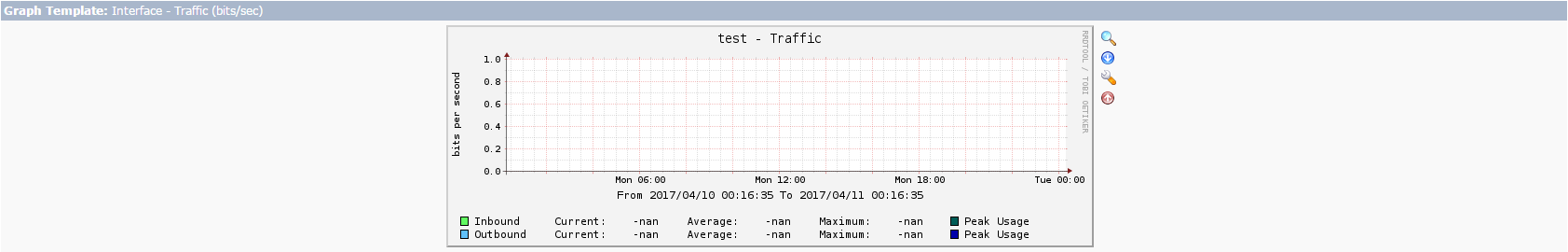 + Running data query [1].<br />+ Found type = '3' [SNMP Query].<br />+ Found data query XML file at '/usr/share/cacti/site/resource/snmp_queries/interface.xml'<br />+ XML file parsed ok.<br />+ Executing SNMP get for num of indexes @ '.1.3.6.1.2.1.2.1.0' Index Count: 2<br />+ Executing SNMP walk for list of indexes @ '.1.3.6.1.2.1.2.2.1.1' Index Count: 2<br />+ Index found at OID: 'iso.3.6.1.2.1.2.2.1.1.1' value: '1'<br />+ Index found at OID: 'iso.3.6.1.2.1.2.2.1.1.2' value: '2'<br />+ Located input field 'ifIndex' [walk]<br />+ Executing SNMP walk for data @ '.1.3.6.1.2.1.2.2.1.1'<br />+ Found item [ifIndex='1'] index: 1 [from value]<br />+ Found item [ifIndex='2'] index: 2 [from value]<br />+ Located input field 'ifOperStatus' [walk]<br />+ Executing SNMP walk for data @ '.1.3.6.1.2.1.2.2.1.8'<br />+ Found item [ifOperStatus='Up'] index: 1 [from value]<br />+ Found item [ifOperStatus='Up'] index: 2 [from value]<br />+ Located input field 'ifDescr' [walk]<br />+ Executing SNMP walk for data @ '.1.3.6.1.2.1.2.2.1.2'<br />+ Found item [ifDescr='lo'] index: 1 [from value]<br />+ Found item [ifDescr='eth0'] index: 2 [from value]<br />+ Located input field 'ifName' [walk]<br />+ Executing SNMP walk for data @ '.1.3.6.1.2.1.31.1.1.1.1'<br />+ Found item [ifName='lo'] index: 1 [from value]<br />+ Found item [ifName='eth0'] index: 2 [from value]<br />+ Located input field 'ifAlias' [walk]<br />+ Executing SNMP walk for data @ '.1.3.6.1.2.1.31.1.1.1.18'<br />+ Found item [ifAlias=''] index: 1 [from value]<br />+ Found item [ifAlias=''] index: 2 [from value]<br />+ Located input field 'ifType' [walk]<br />+ Executing SNMP walk for data @ '.1.3.6.1.2.1.2.2.1.3'<br />+ Found item [ifType='24'] index: 1 [from value]<br />+ Found item [ifType='6'] index: 2 [from value]<br />+ Located input field 'ifSpeed' [walk]<br />+ Executing SNMP walk for data @ '.1.3.6.1.2.1.2.2.1.5'<br />+ Found item [ifSpeed='10000000'] index: 1 [from value]<br />+ Found item [ifSpeed='4294967295'] index: 2 [from value]<br />+ Located input field 'ifHighSpeed' [walk]<br />+ Executing SNMP walk for data @ '.1.3.6.1.2.1.31.1.1.1.15'<br />+ Found item [ifHighSpeed='10'] index: 1 [from value]<br />+ Found item [ifHighSpeed='10000'] index: 2 [from value]<br />+ Located input field 'ifHwAddr' [walk]<br />+ Executing SNMP walk for data @ '.1.3.6.1.2.1.2.2.1.6'<br />+ Found item [ifHwAddr=''] index: 1 [from value]<br />+ Found item [ifHwAddr='00:50:56:97:DA:65'] index: 2 [from value]<br />+ Located input field 'ifIP' [walk]<br />+ Executing SNMP walk for data @ '.1.3.6.1.2.1.4.20.1.2'<br />+ Found item [ifIP='10.1.3.67'] index: 2 [from regexp oid parse]<br />+ Found item [ifIP='127.0.0.1'] index: 1 [from regexp oid parse]