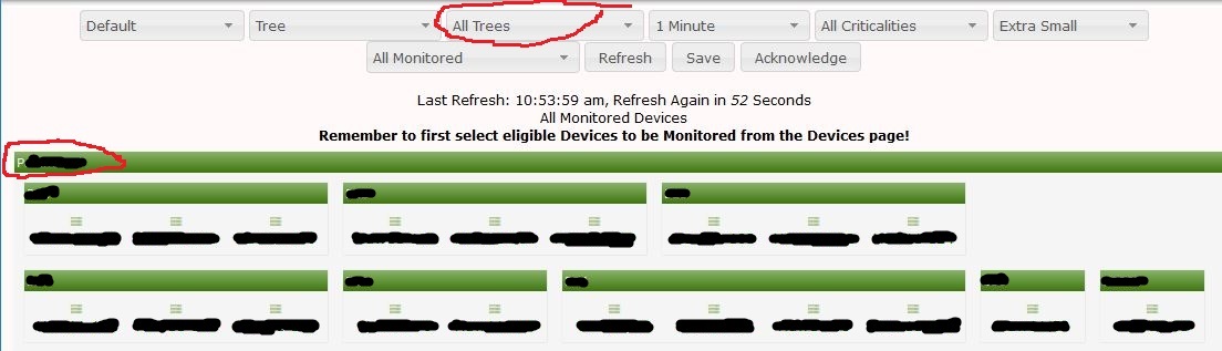 &quot;Monitor&quot; tab.  I selected &quot;all trees&quot;.  Notice the &quot;P&quot; tree heading at the top with all of the root branches from all 3 trees are listed.