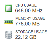 vSphere resource usage