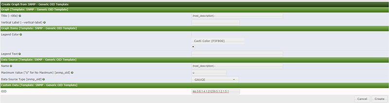 Setup graph using single OID