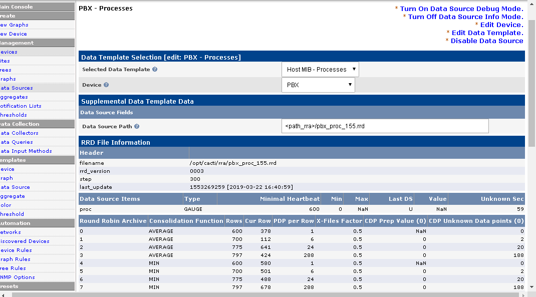 Data source information