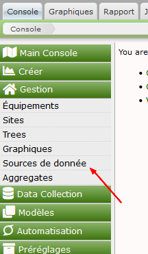 Sources de donnée -&gt; Sources de données