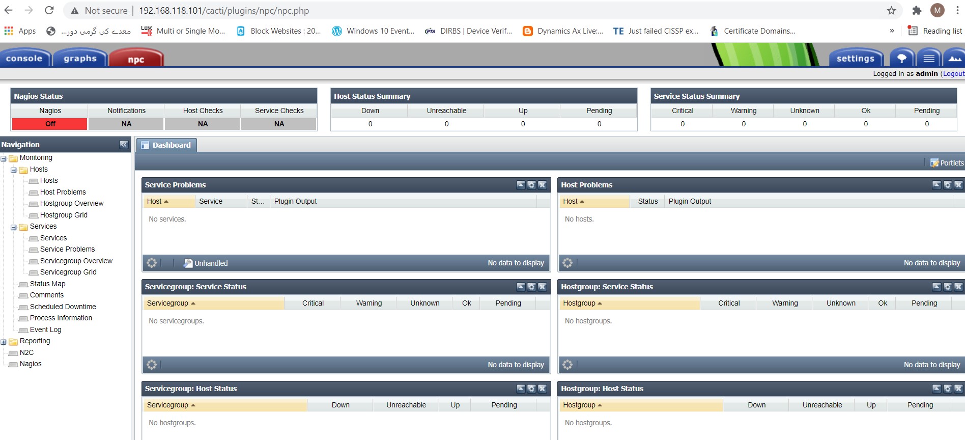 nagios not running and host not showing.jpg