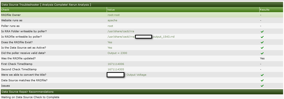 troobleshooting --&gt; data source--&gt; output