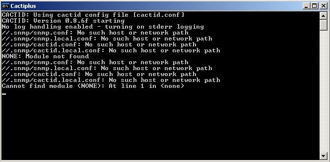 what shows when cactid runs automatically. - goes on to show more information (snmp time out, etc...)