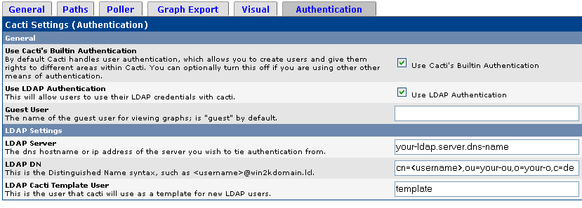 How to fill in data for LDAP usage without ADS