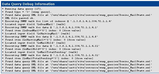 Here is the output of the dataquery within Cacti