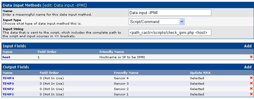 I should have for output fields since their are four temperature sensors?