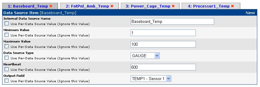 Database template baseboard_temp