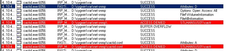 Cacti user denied to access d:cygwin after renamed some DLL file came with rrdtool.