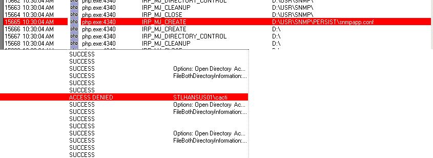 Folder automatic created at D: for perssist SNMP data.