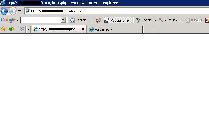 host.php blank page