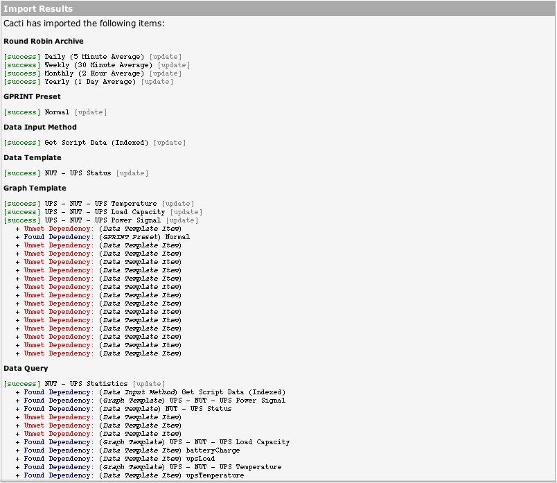 Results of importing cacti_data_query_nut_ups_statistics.xml