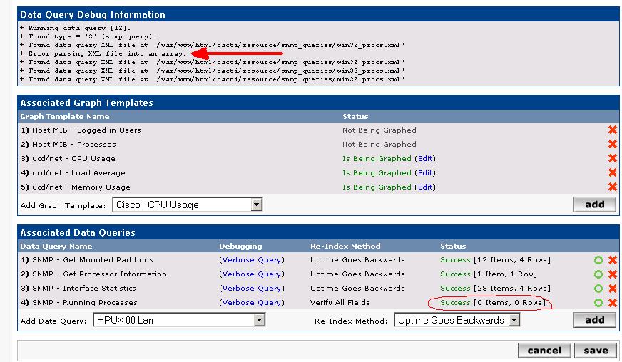 and in my cacti interface :