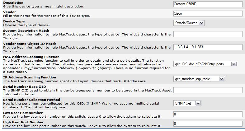 Device type for 6509